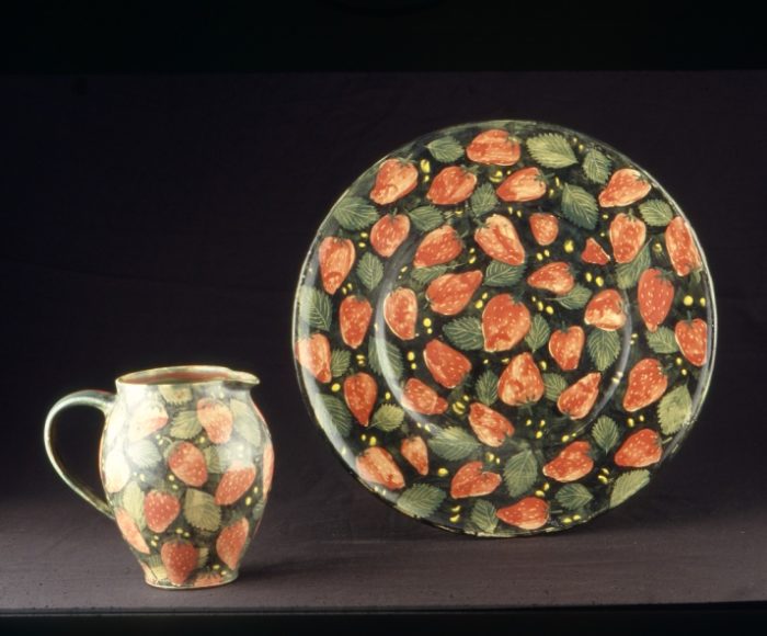 Jug & Plate, strawberry design 1987