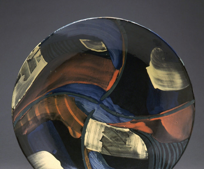 Very large shallow bowl 52cm Landscape 1992